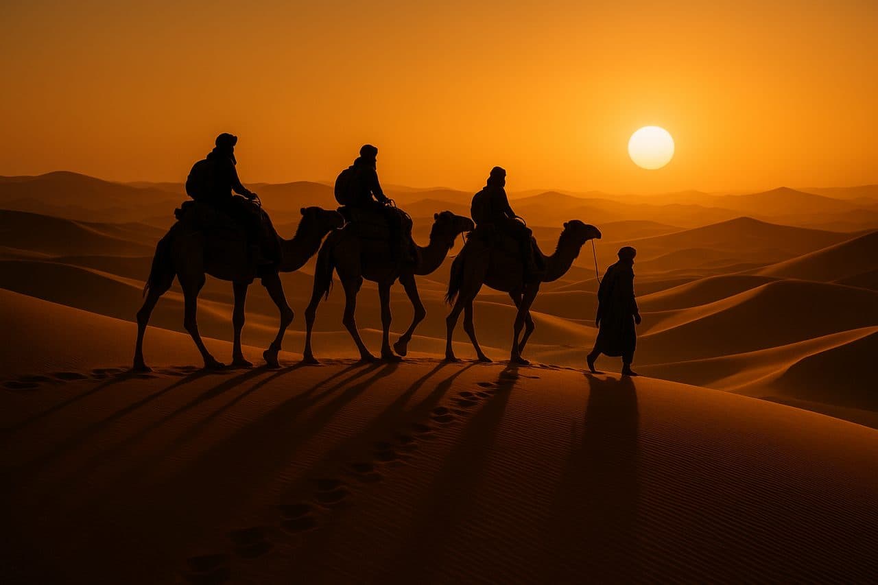 A camel trek across Morocco’s Sahara dunes